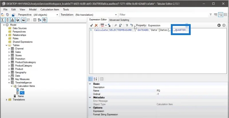 Use el editor tabular para crear grupos de cálculo en LuckyTemplates