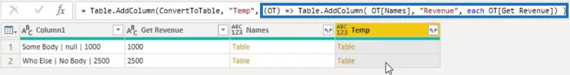 Ungkapan Bersarang: Persekitaran Power Query