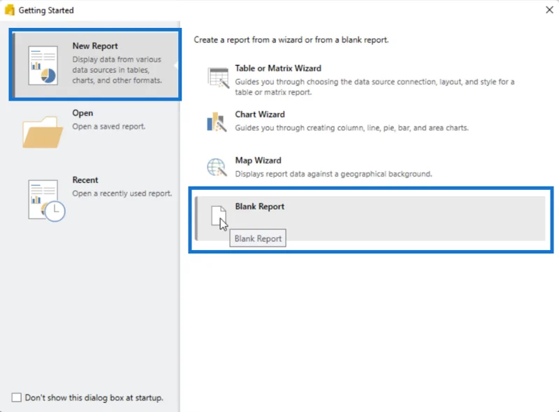 Buat Laporan Kosong Menggunakan LuckyTemplates Report Builder