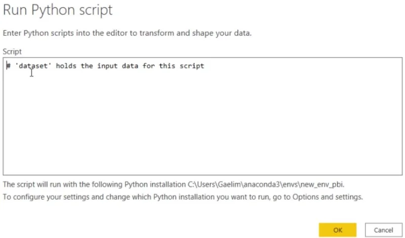 การเขียนสคริปต์ Python ในรายงานข้อมูล LuckyTemplates