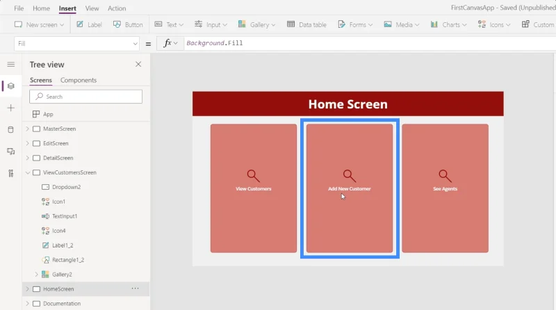 Skrin Butiran MS Power Apps Dan Skrin Borang