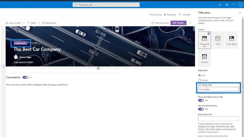 Übersicht und Erstellung der SharePoint-Homepage