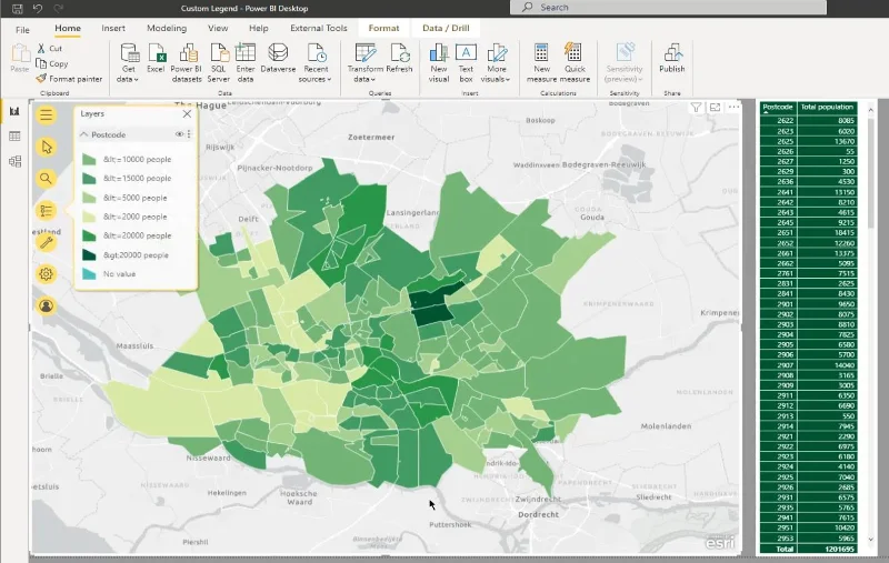 LuckyTemplates Map Visual: een aangepaste legende maken en toevoegen in LuckyTemplates
