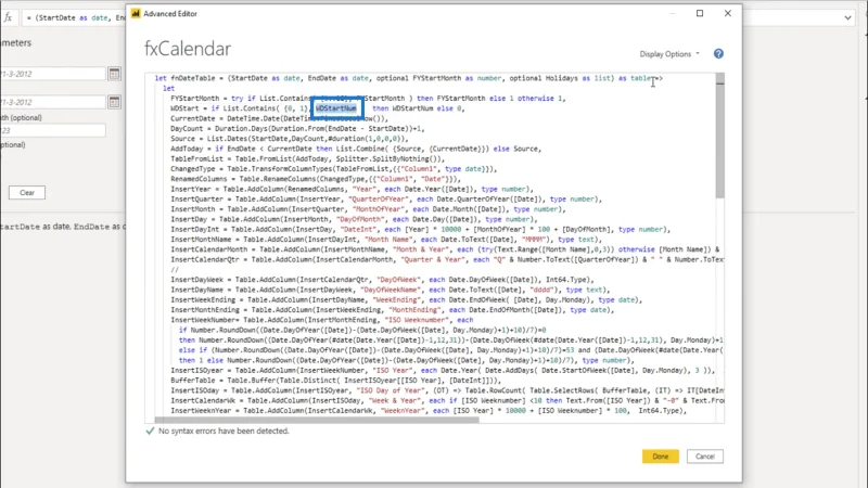 Fungsi M Untuk Jadual Tarikh – Cara Menambah Parameter Dalam Editor Pertanyaan