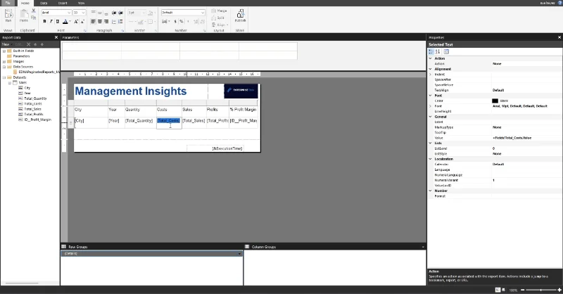 Cara Memformat Data Dalam Pembina Laporan