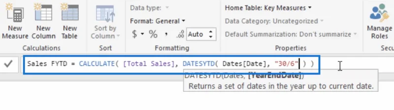 DAX Kullanarak LuckyTemplates'da Yıl Başından Bugüne (FYTD) Satışları Hesaplama