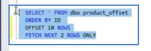 Pengekstrakan Data SQL Menggunakan OFFSET Dan FETCH