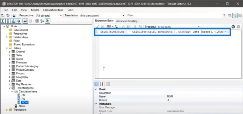 Use el editor tabular para crear grupos de cálculo en LuckyTemplates