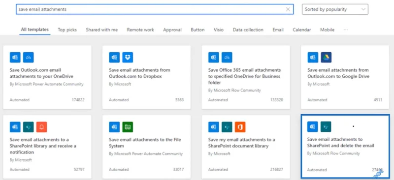 Speichern Sie E-Mail-Anhänge in SharePoint mit Power Automate