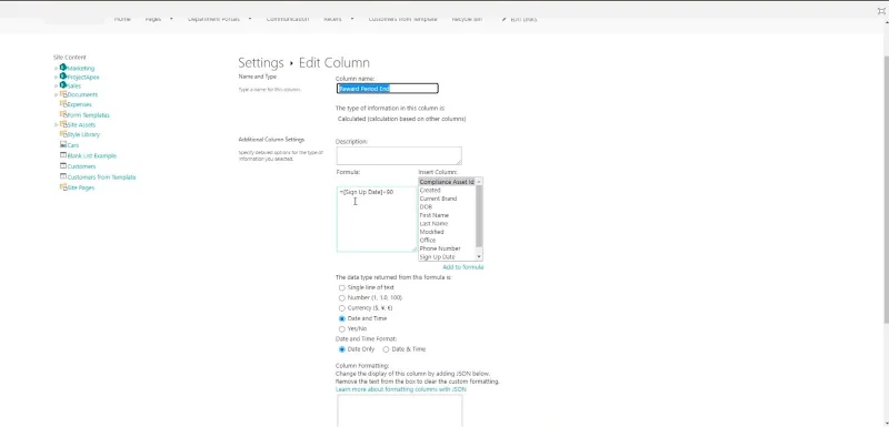คอลัมน์จากการคำนวณใน SharePoint |  ภาพรวม