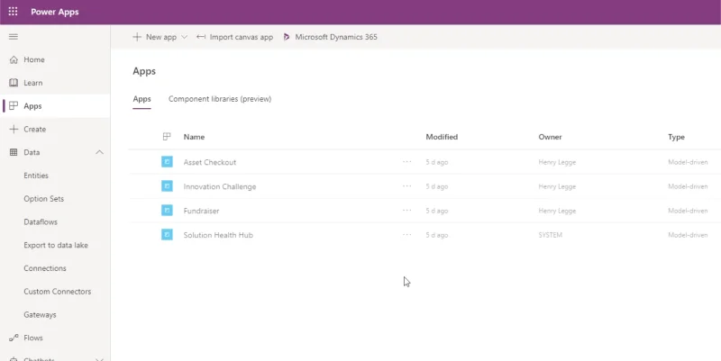 Apl Didorong Model Power Apps: Persediaan Persekitaran Dan Navigasi
