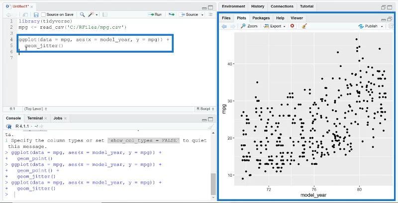 Mencipta Plot Jitter Menggunakan Ggplot2 Dalam RStudio