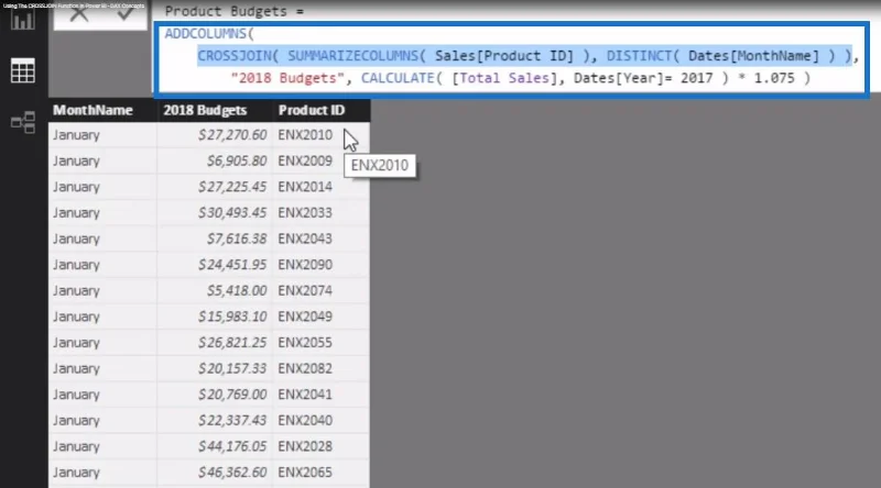 Cara Menggunakan Fungsi CROSSJOIN – Tutorial LuckyTemplates & DAX