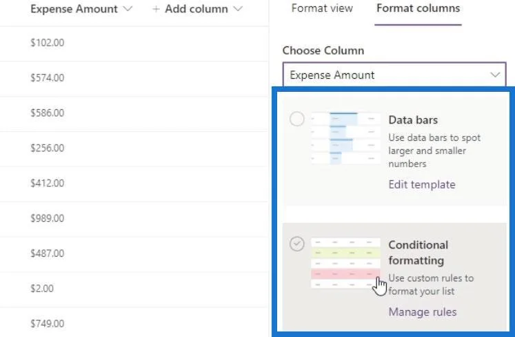 Lihat Pemformatan Dalam SharePoint