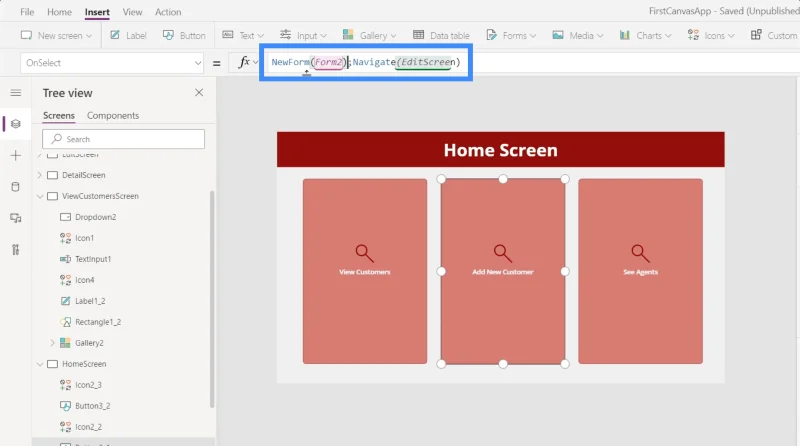 Skrin Butiran MS Power Apps Dan Skrin Borang